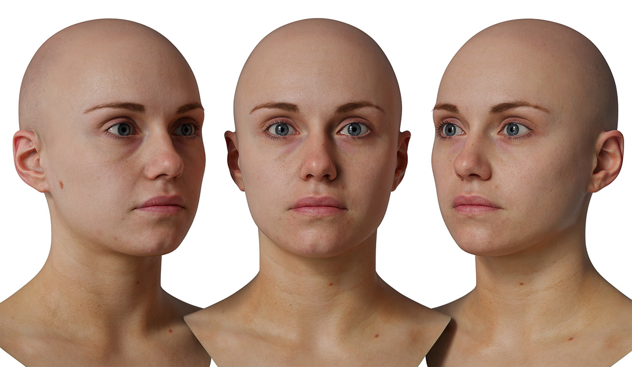 Female 3d head scan download